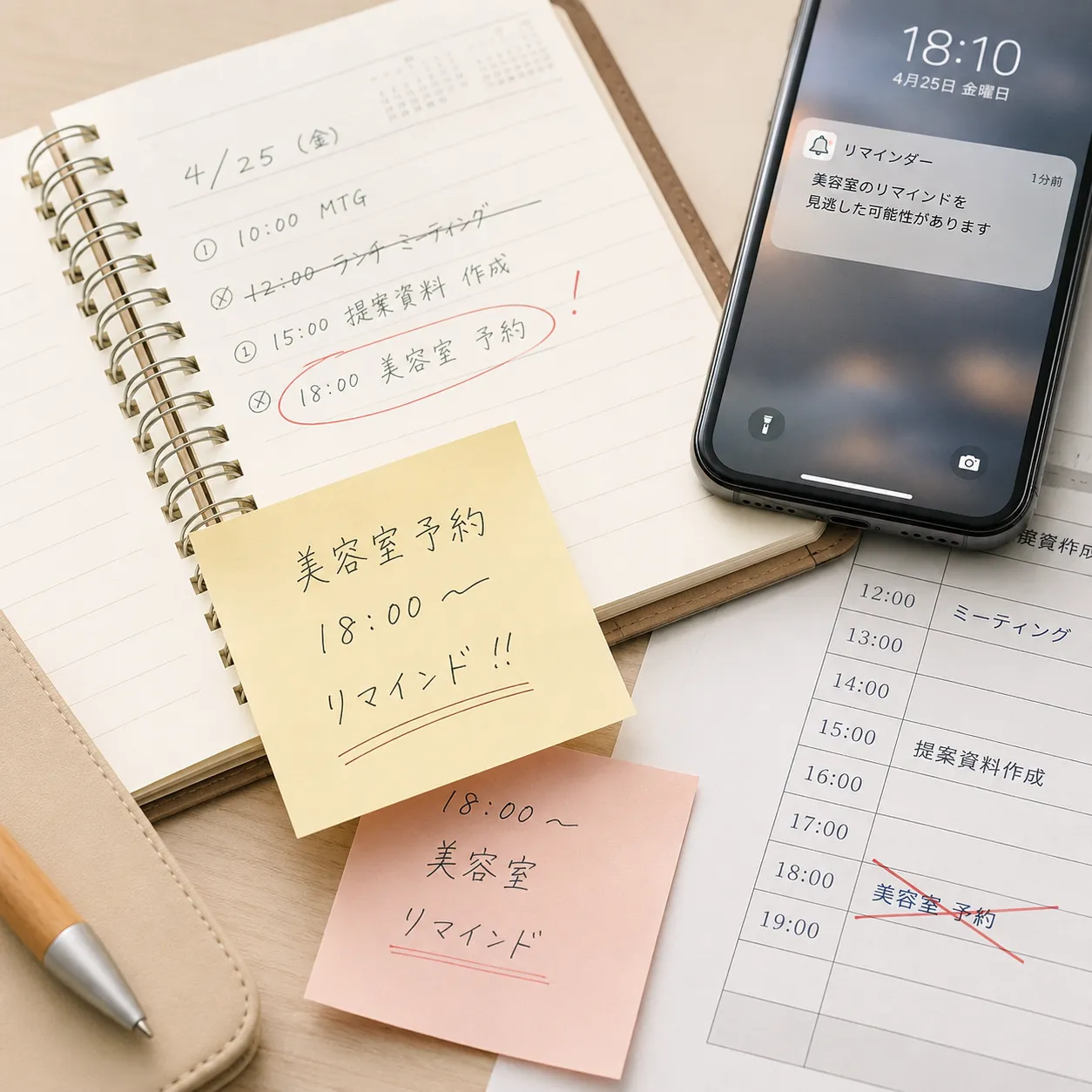 リマインド不足により無断キャンセルが発生する課題